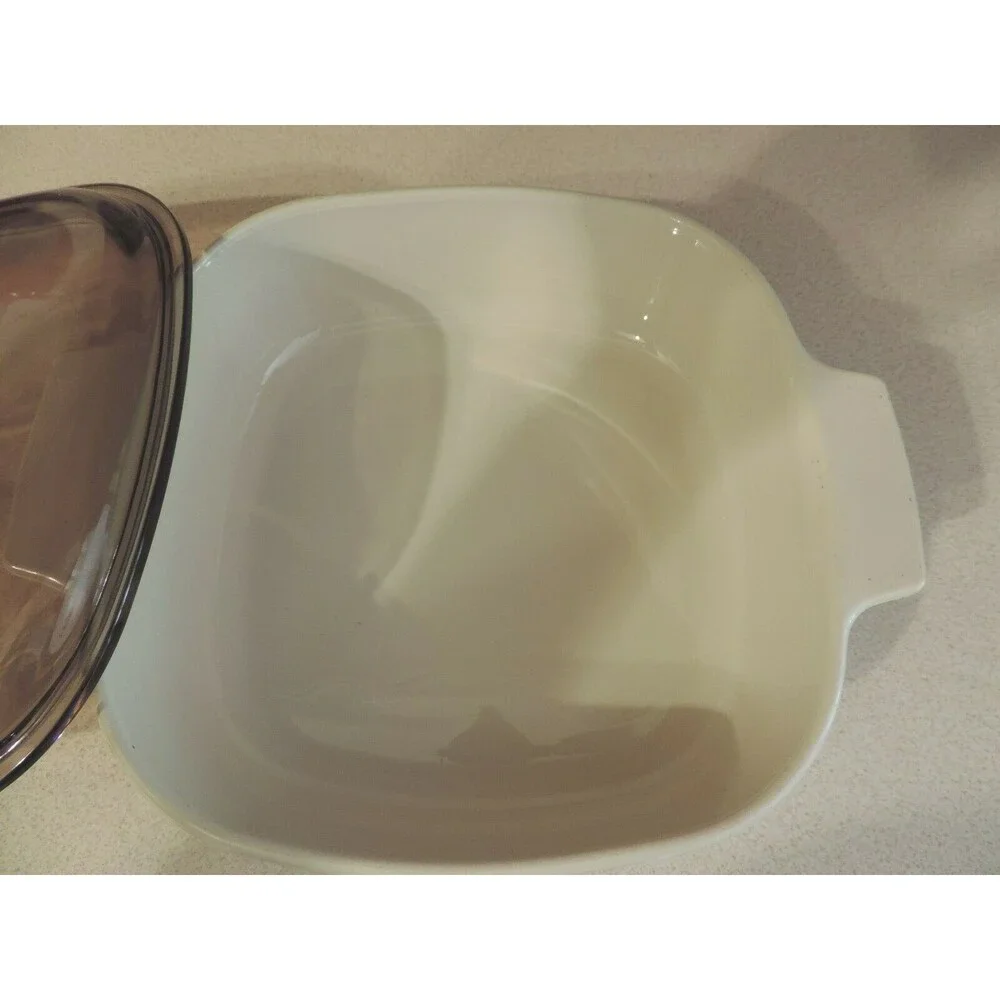 VINTAGE CORNING WARE w/ AMBER PYREX LID ' Symphony ' DESIGN 2 liter